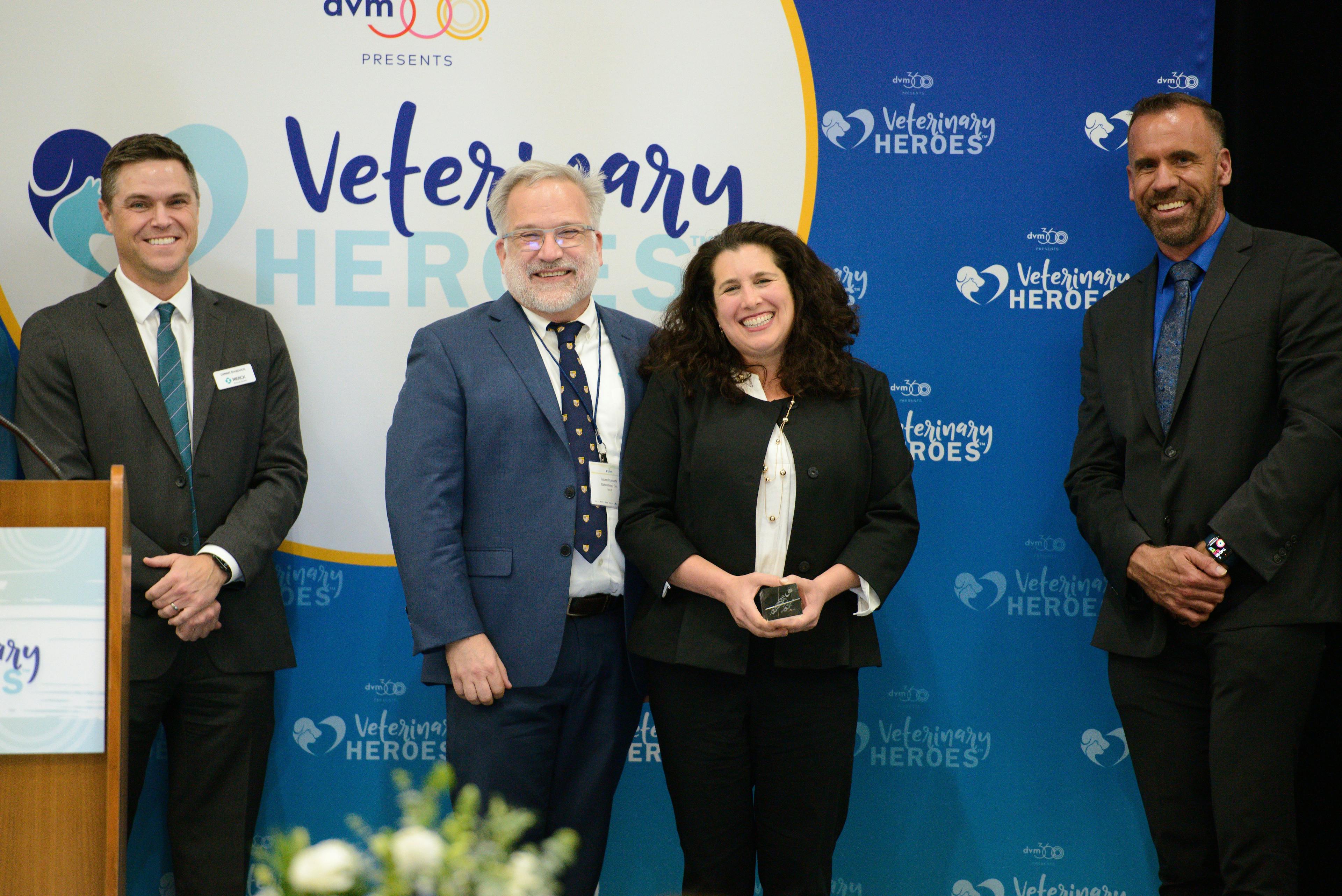 Photo: Jeeheon Cho Photography



Caeley J. Melmed, DVM, DACVIM (SAIM) (right center), receives the Veterinary HeroesTM award for Internal Medicine during a celebratory gala at the Fetch dvm360® Conference in San Diego, California.

