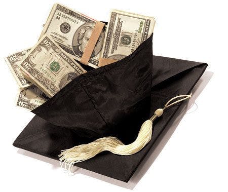 money in graduation cap 
