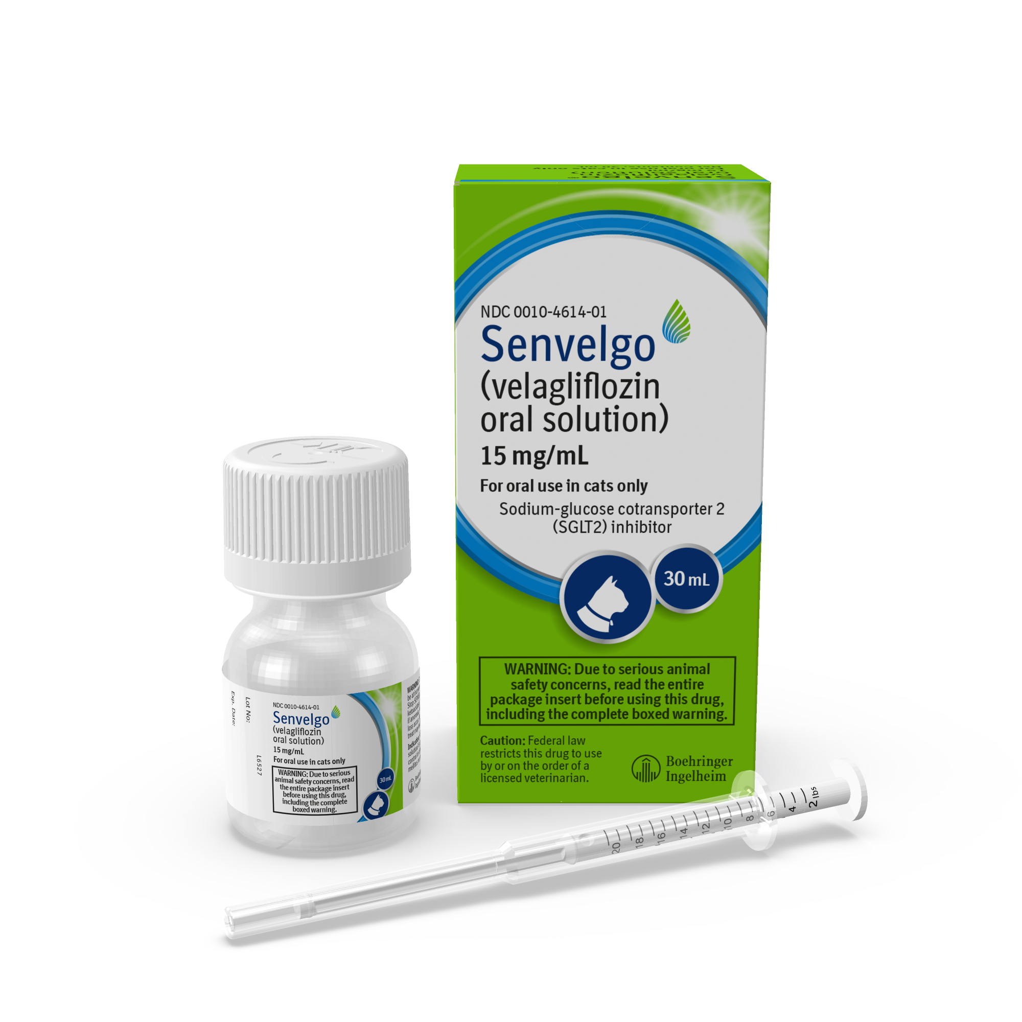 SENVELGO (velagliflozin oral solution) (Image courtesy of Boehringer Ingelheim) 