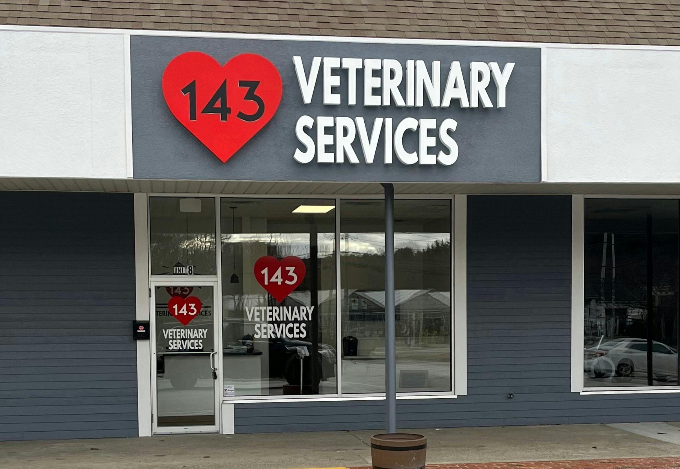 143 Veterinary Services exterior. (Photo courtesy of Watkins Strategies)
