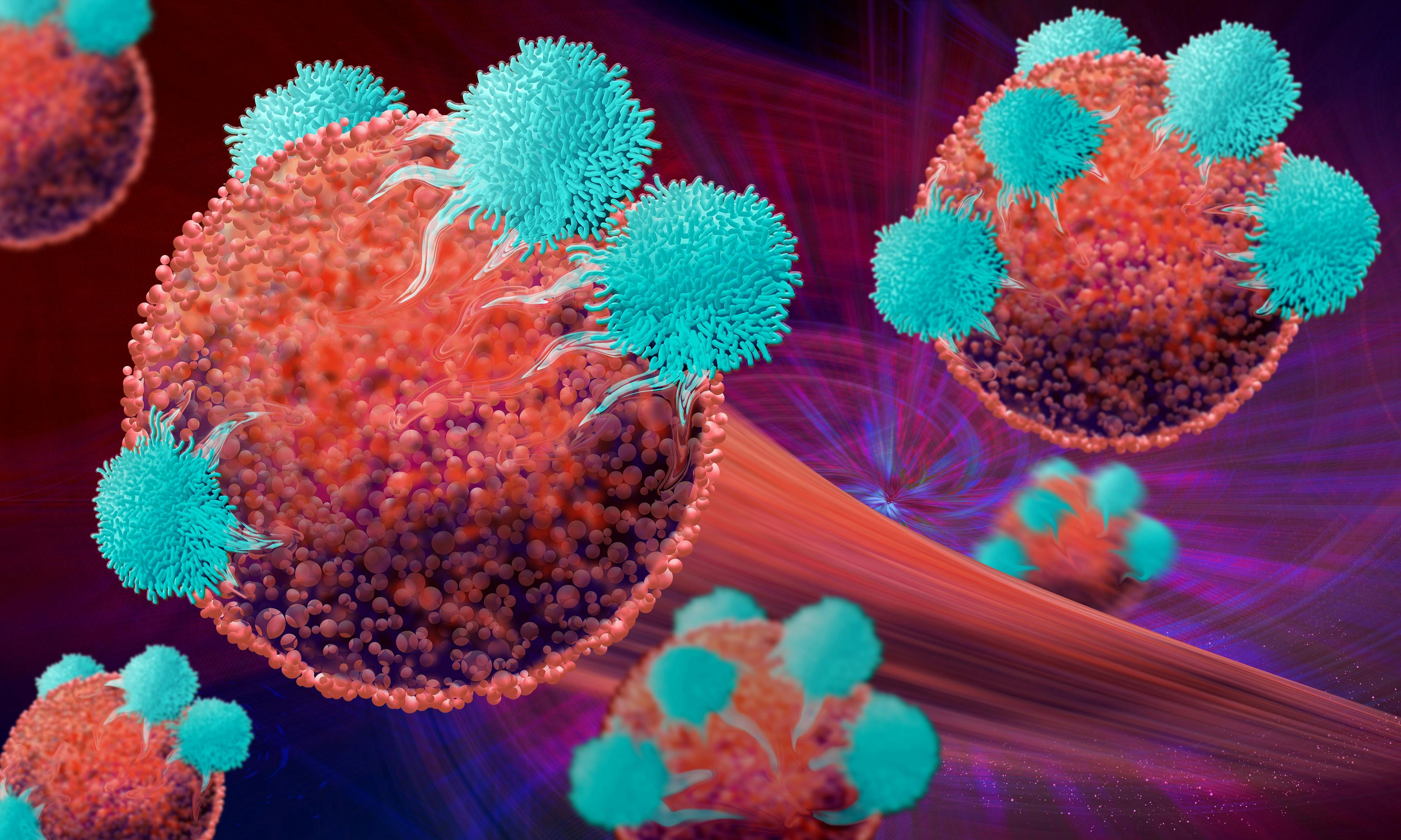 Cancer cells treated with immunotherapy