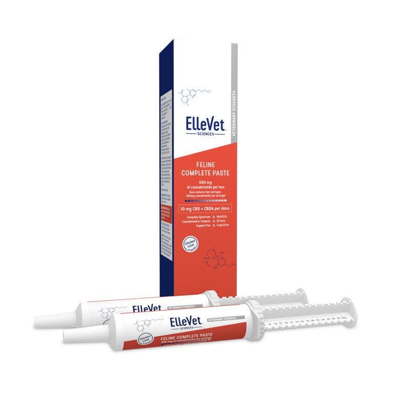 Feline Complete Paste provides everyday relief for discomfort, stress and neuro support in cats (Photo courtesy of ElleVet Sciences).