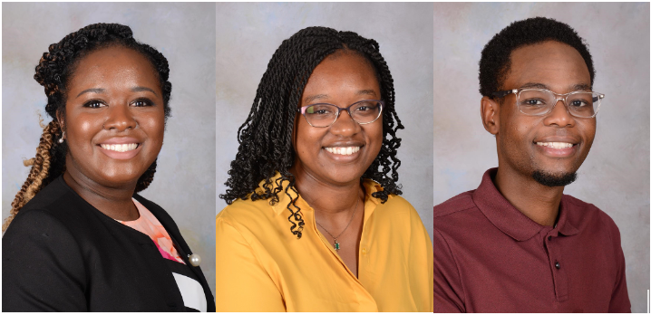 The selected participants, pictured from left to right: Patricia Bradley, Kennedy Miller, and Terrance Mitchell. (Photo courtesy of Tuskegee University College of Veterinary Medicine).