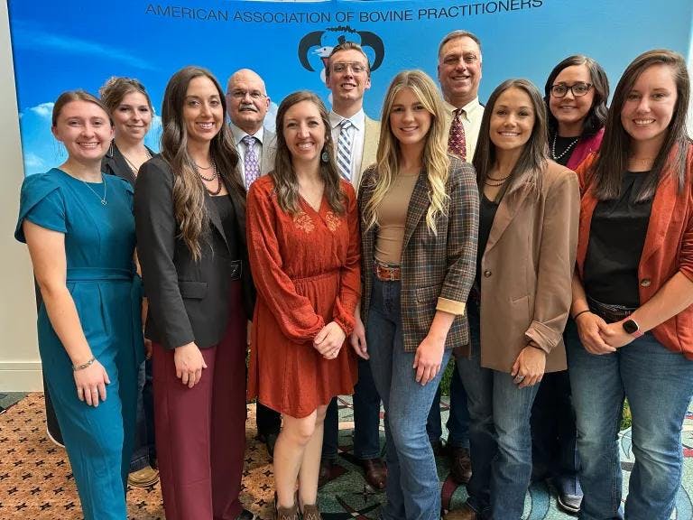The 2023 Merck Animal Health and AABP scholarship recipients at the AABP Annual Conference in Milwaukee, Wisconsin. (Image courtesy of Merck Animal Health). 