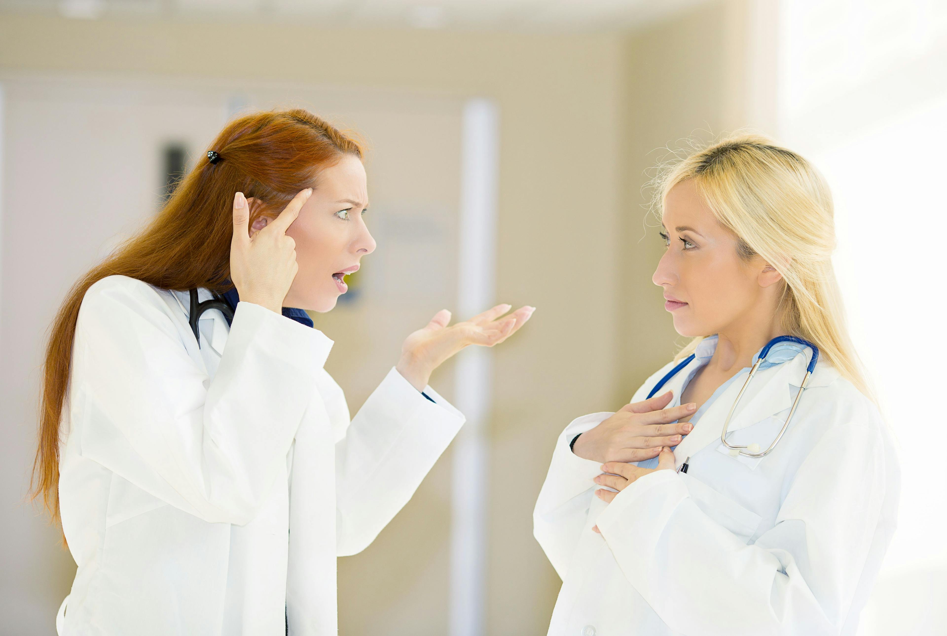 healthcare professionals arguing