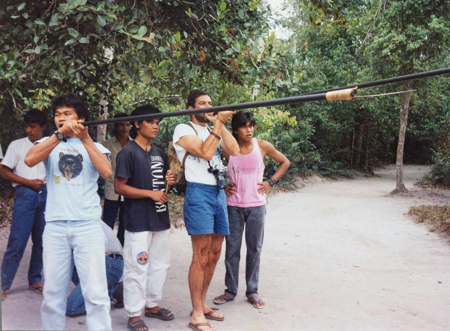 On our last morning, they taught us how to use the blowguns.