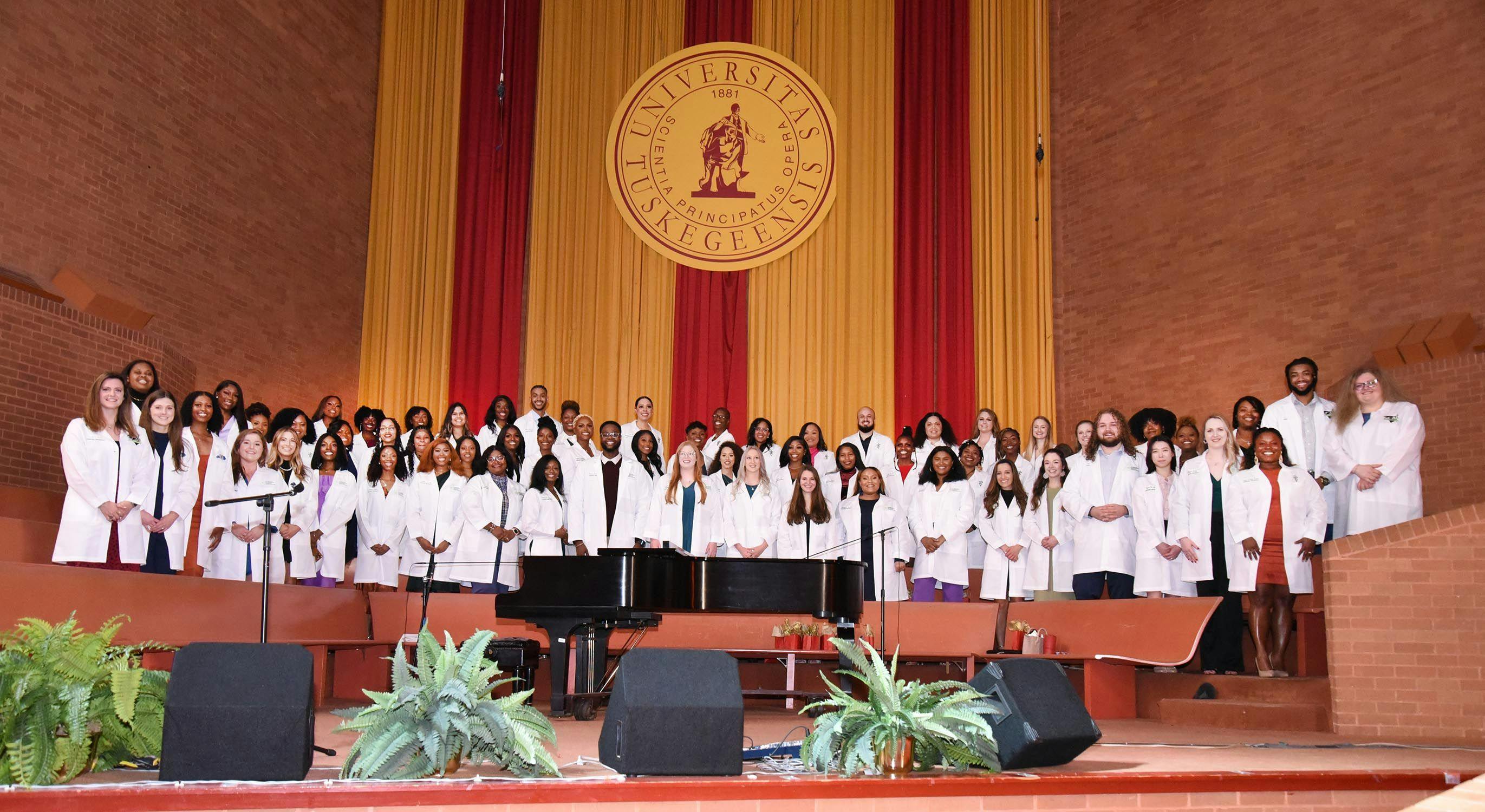 2023 White Coat Ceremony held by Tuskegee University College of Veterinary Medicine