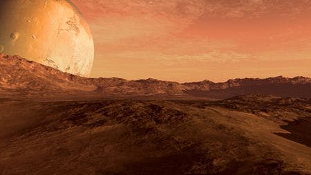 veterinary-red-planet-with-arid-landscape-rocky-hills-and-mountains-and-a-giant-Mars-like-moon-at-the-horizon-349690661-body.jpg