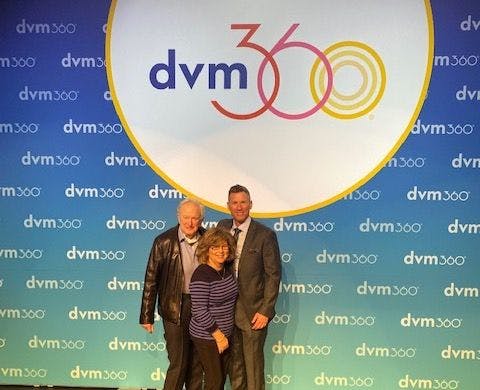 Fred Wininger, VMD, MS, DACVIM (Neurology), and his parents, John and Iris Wininger. (Photo by John Hydrusko)