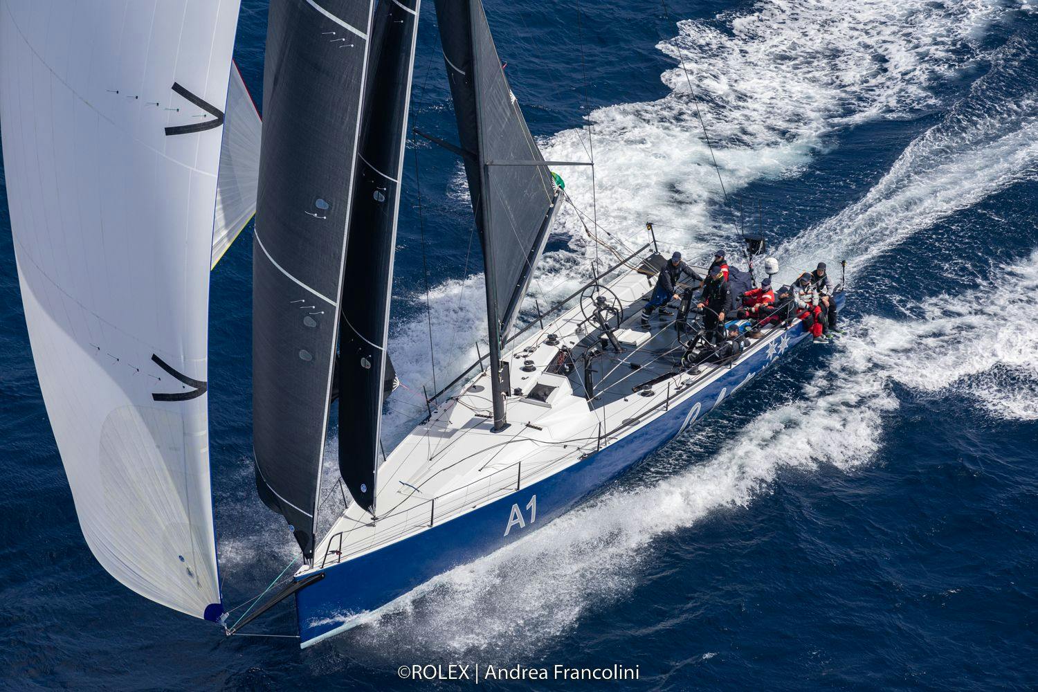 Sailing on Celestial (Photo courtesy of ROLEX - Andrea Francolini). 