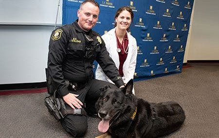 UC Davis veterinarians honored for saving K-9 officers life