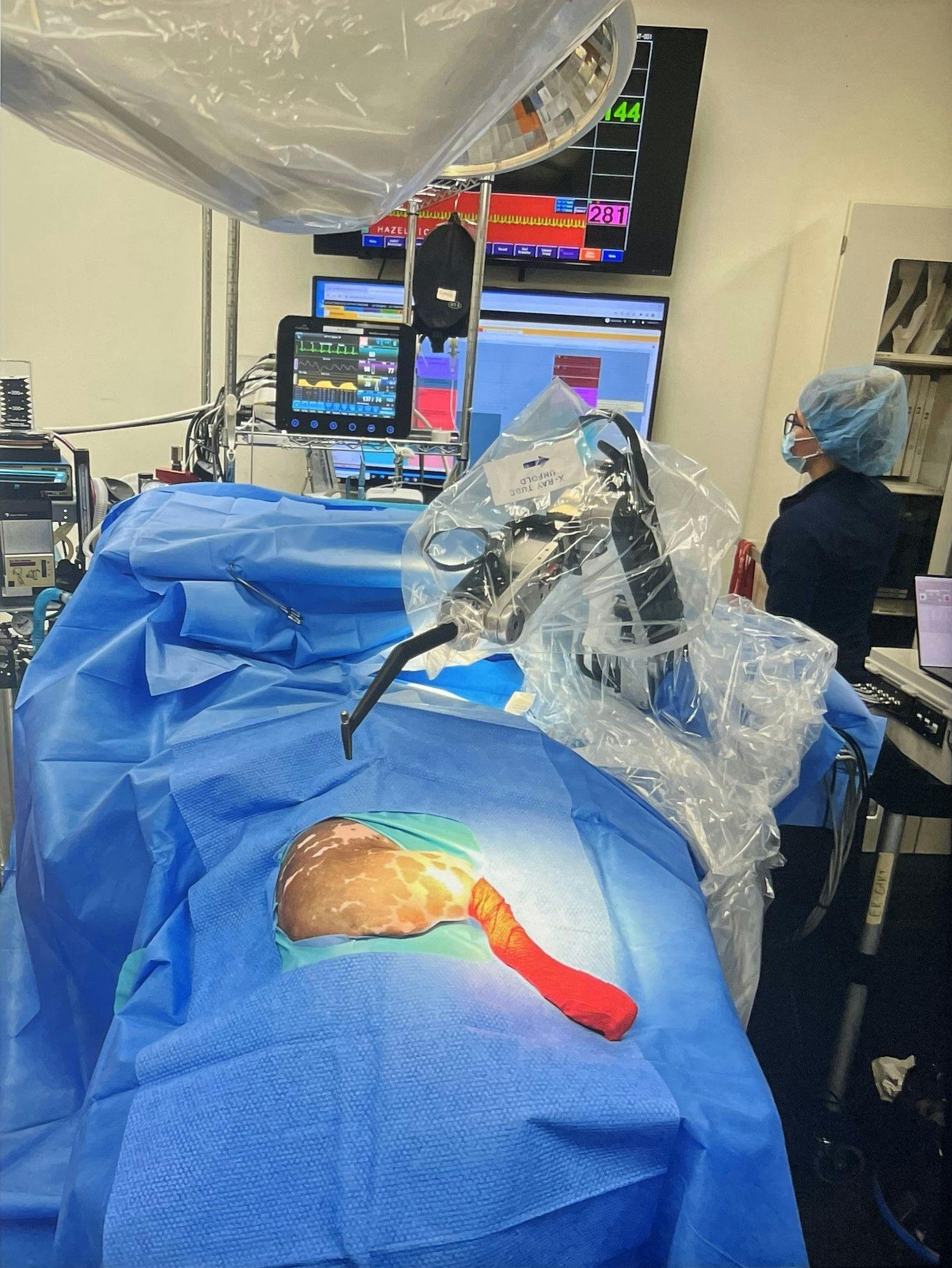 Robotic device used during orthopedic surgery. (Photo courtesy of ACCESS Bone and Joint Center and Thrive Pet Healthcare)