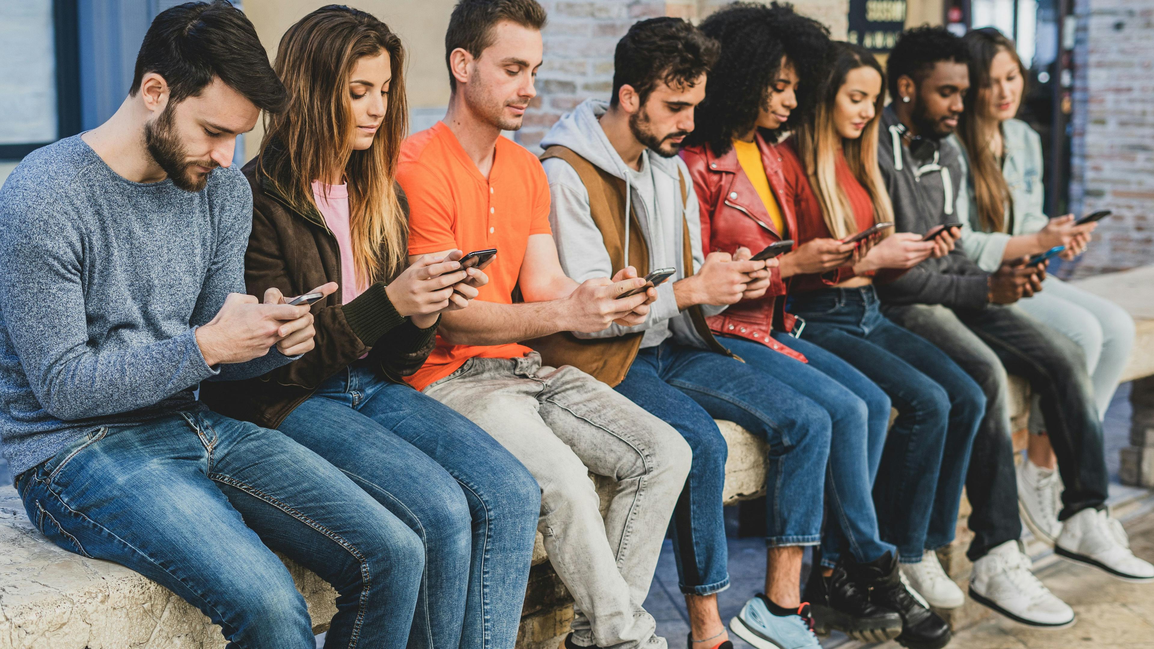 millennials on their phones