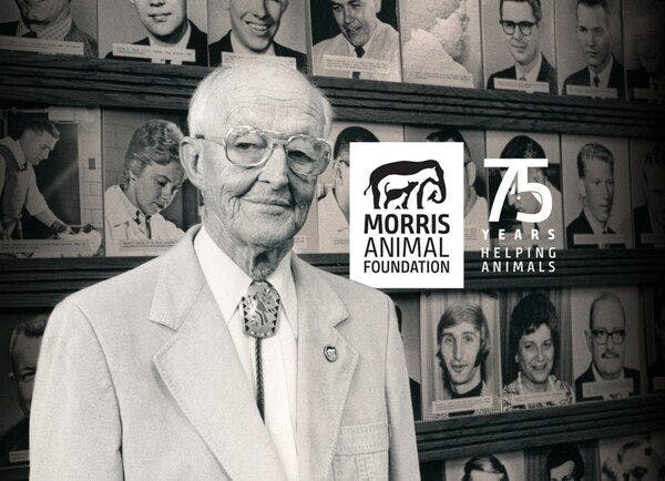 Dr Mark L. Morris Sr, founded Morris Animal Foundation in 1948 (Photo courtesy of Morris Animal Foundation).