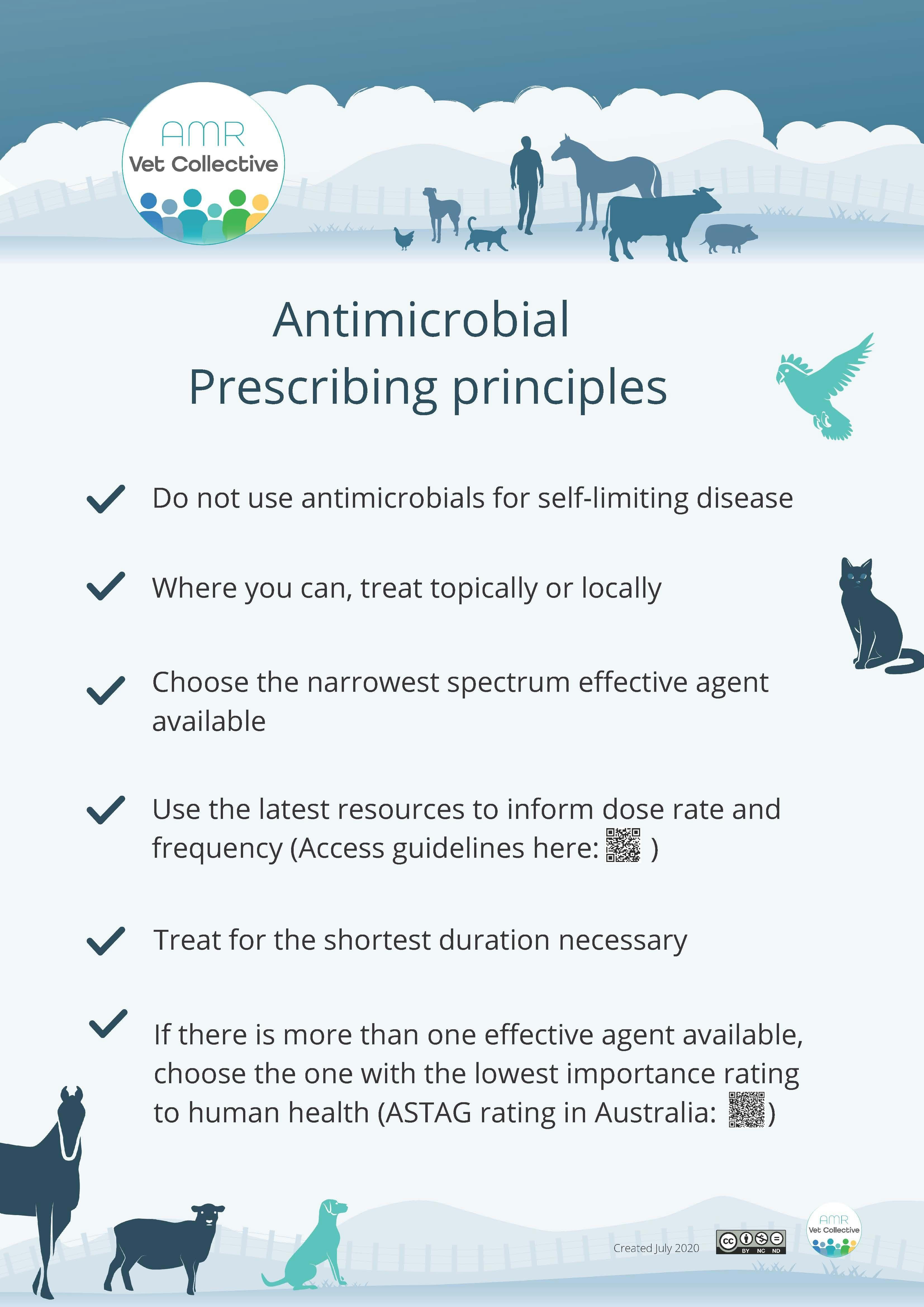 AMR Vet Collective Prescribing Principles (Photo courtesy of AMVR Vet Collective). 