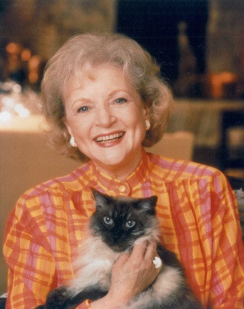 Betty White, beloved actress and animal and wildlife advocate (Photo courtesy of Morris Animal Foundation). 
