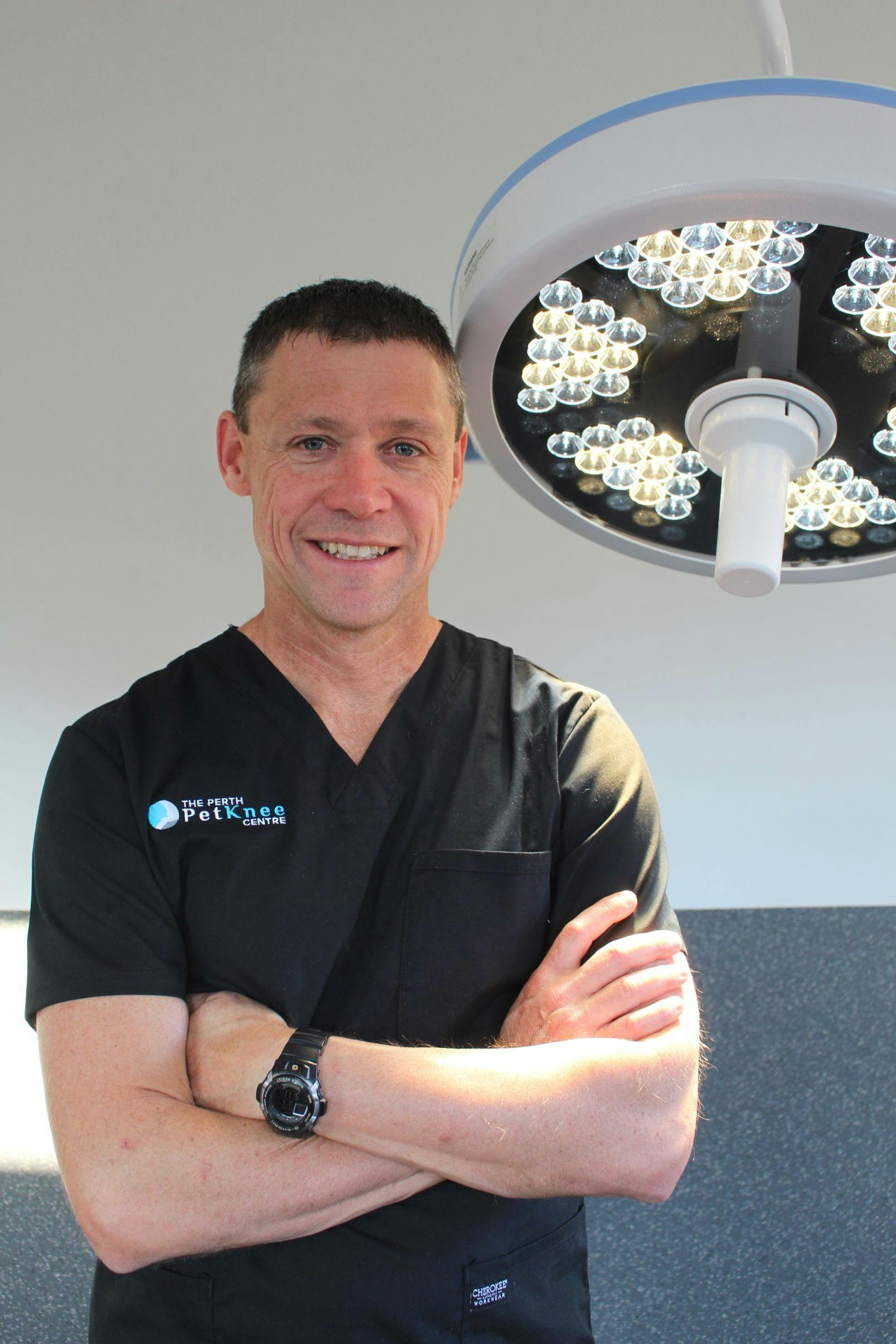 Chad Marriott, BSc, BVMS, MANZCVS (Small Animal Surgery), co-founder of The Perth Pet Knee Centre.