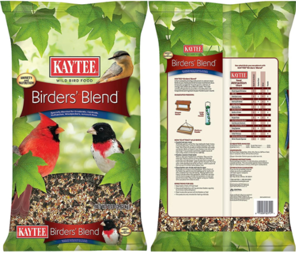 Recalled Kaytee Wild Bird Food Birders’ Blend (Image courtesy of Business Wire)
